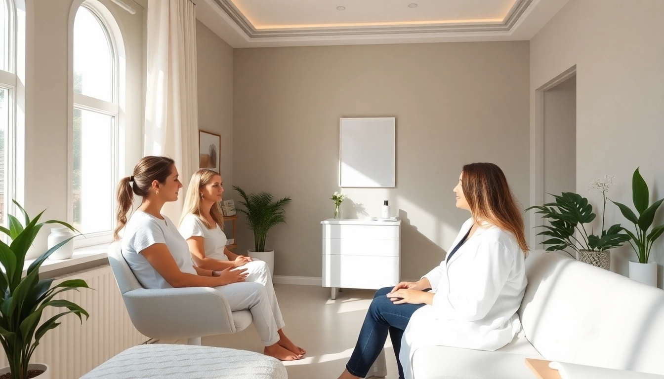 Experience the Fett-weg Spritze treatment in a calming clinic environment.