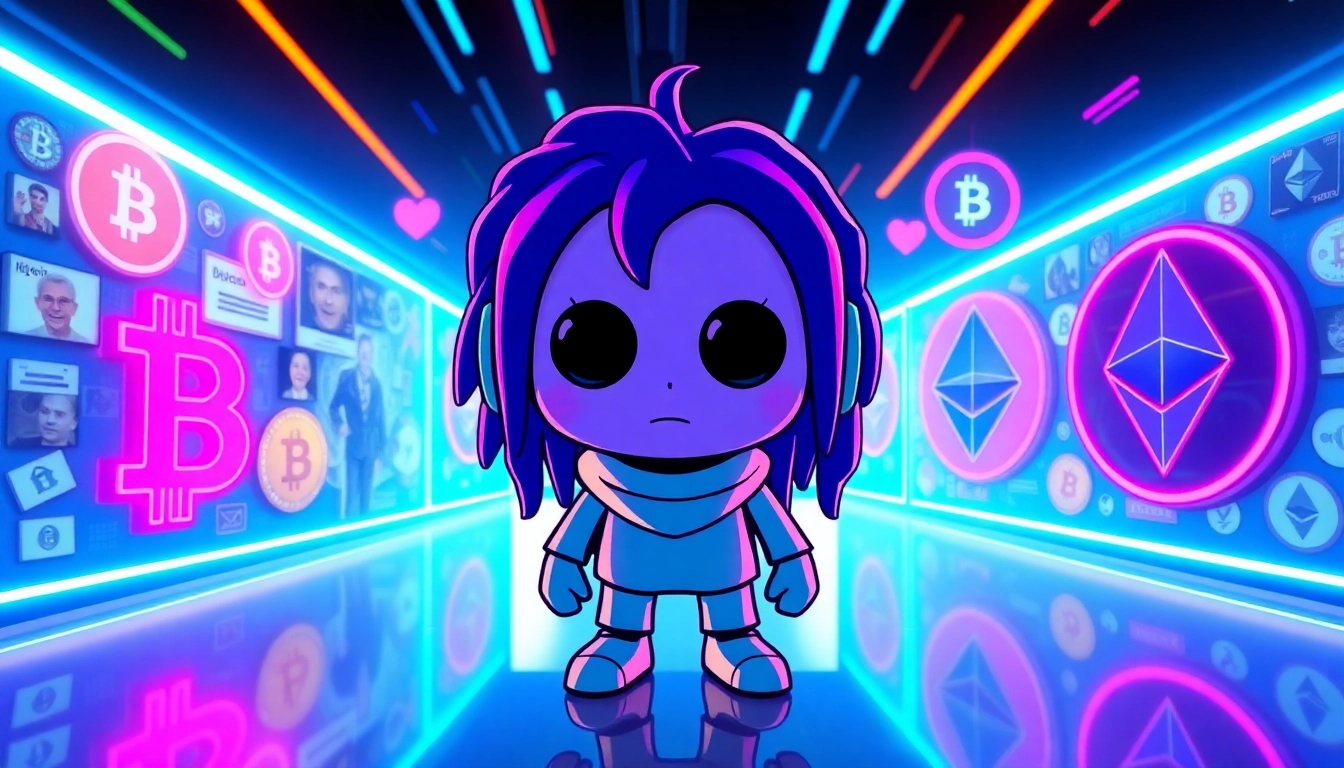Engaging depiction of 4chan meme crypto culture with vibrant characters and symbols.