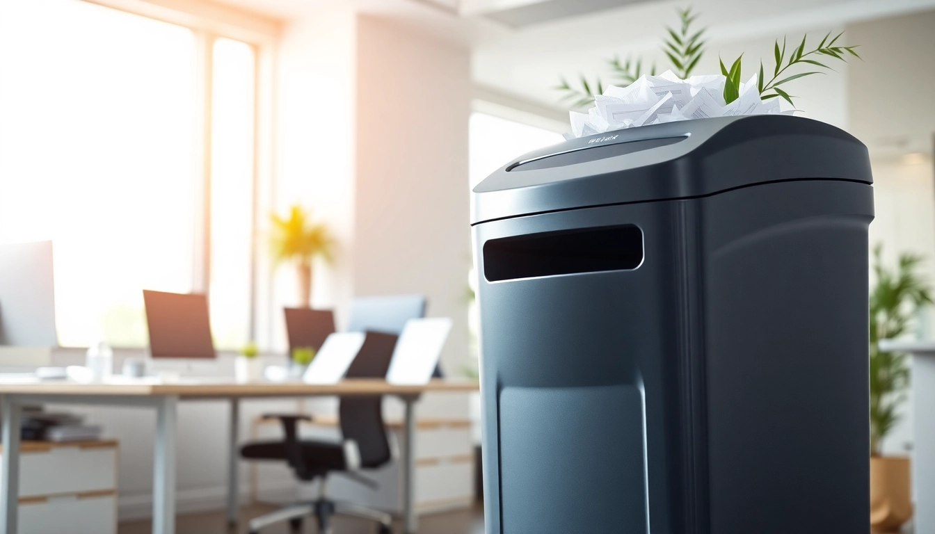 Secure Confidential Waste Collection and Shredding bin in a professional office setting