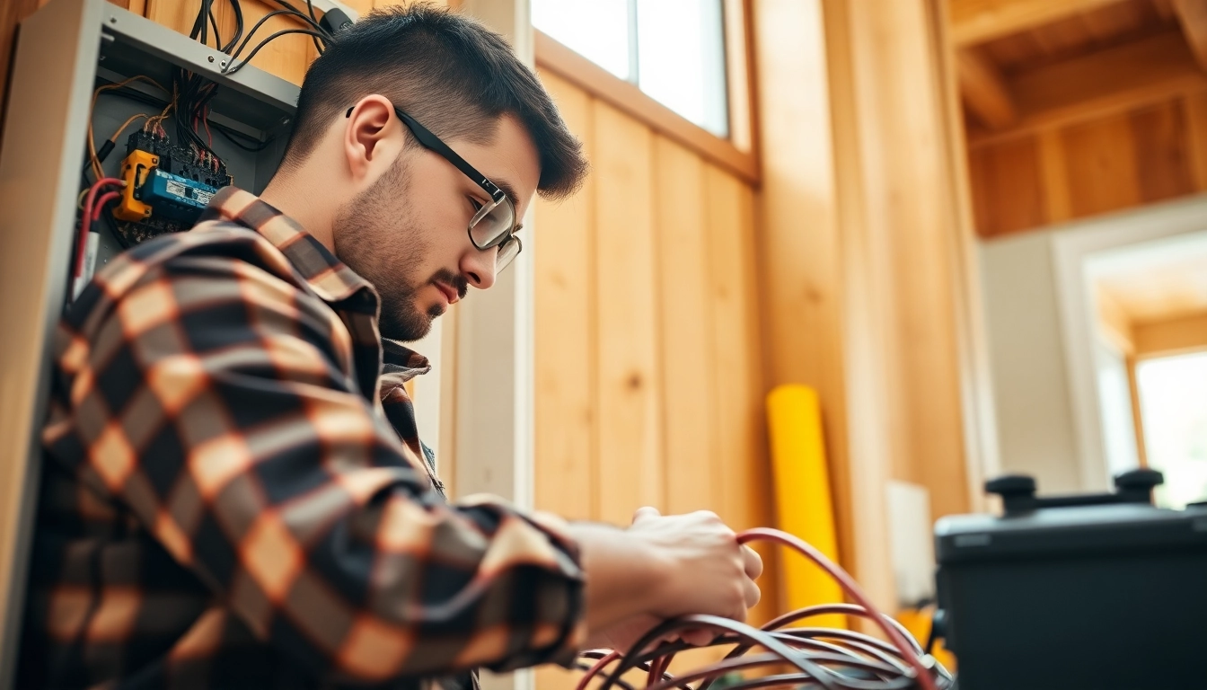 Skilled Electrician Clearwater repairing residential wiring with focus and precision.