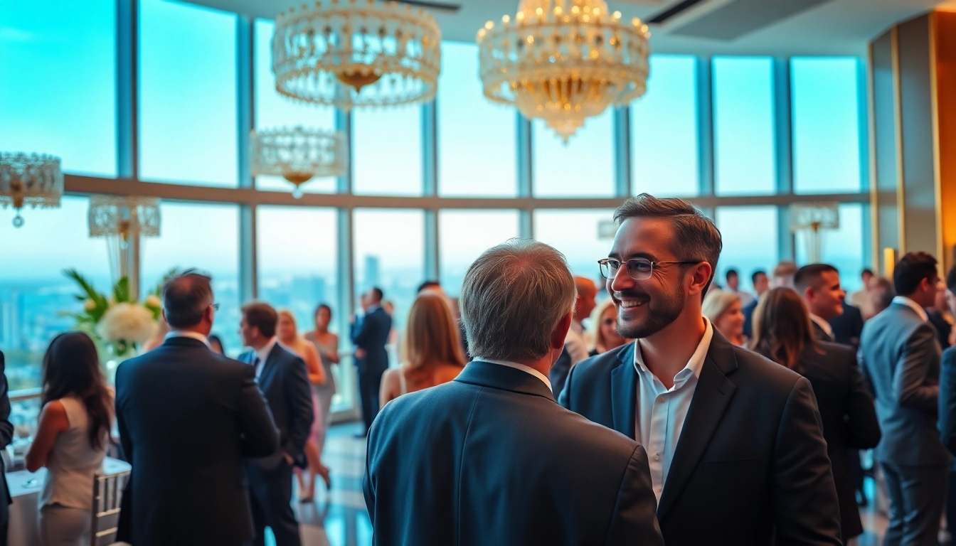 Candid moment capturing Miami Corporate Event Videography Photography at a professional networking event.