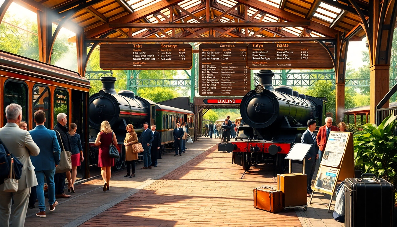 Experience the journey of railroad tycoon download through a bustling vintage train station atmosphere.