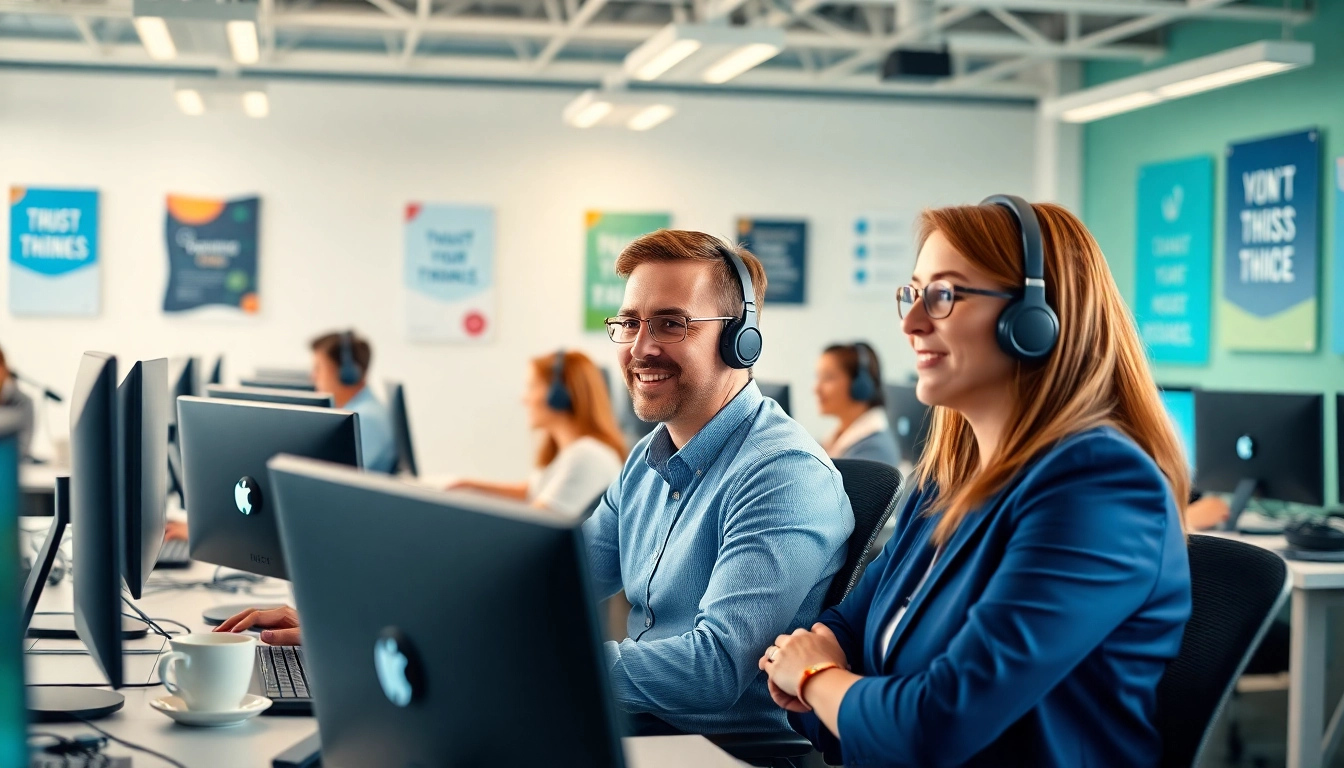 Enhance Call Center Pricing insights with a professional team engaged in customer service.