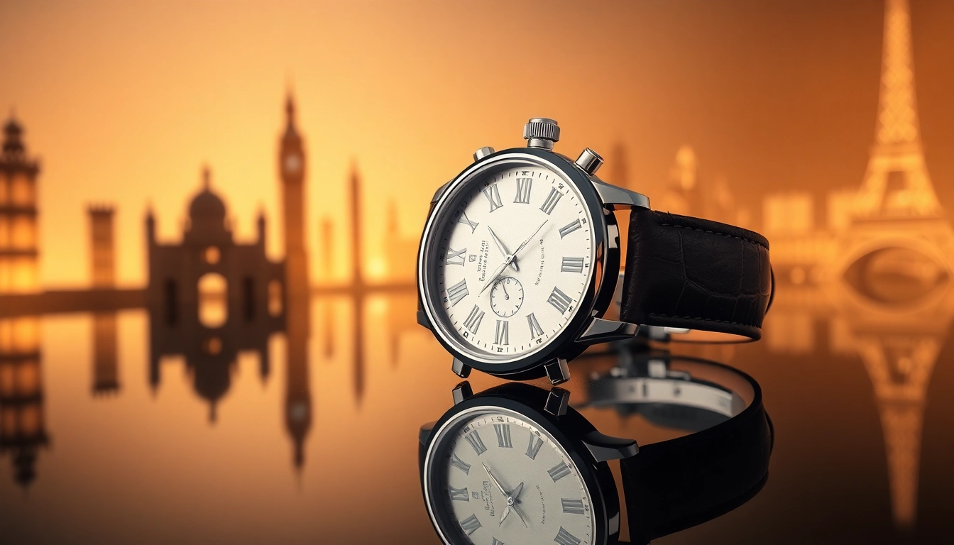 Elegante Herren Armbanduhr, vor stilvollem Hintergrund inszeniert.