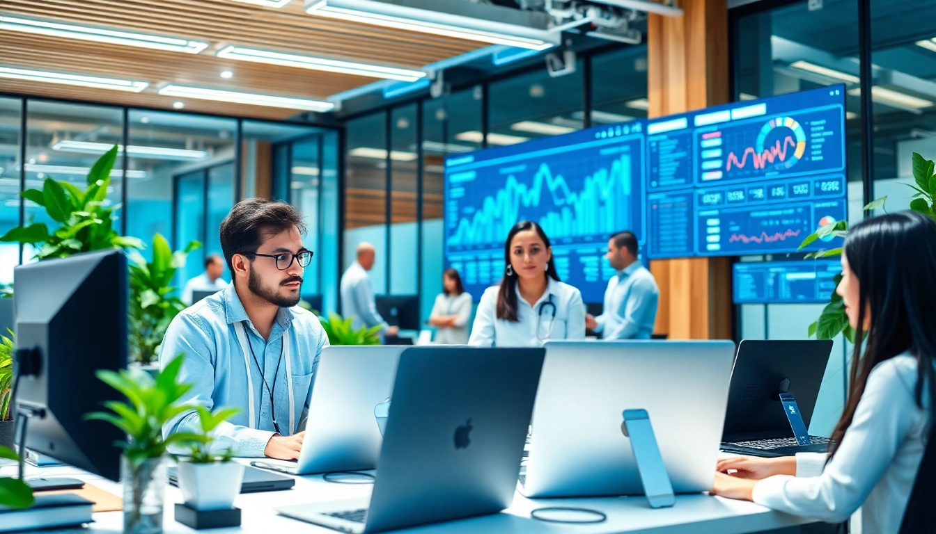 Providing expert it support service through collaboration in a modern office.
