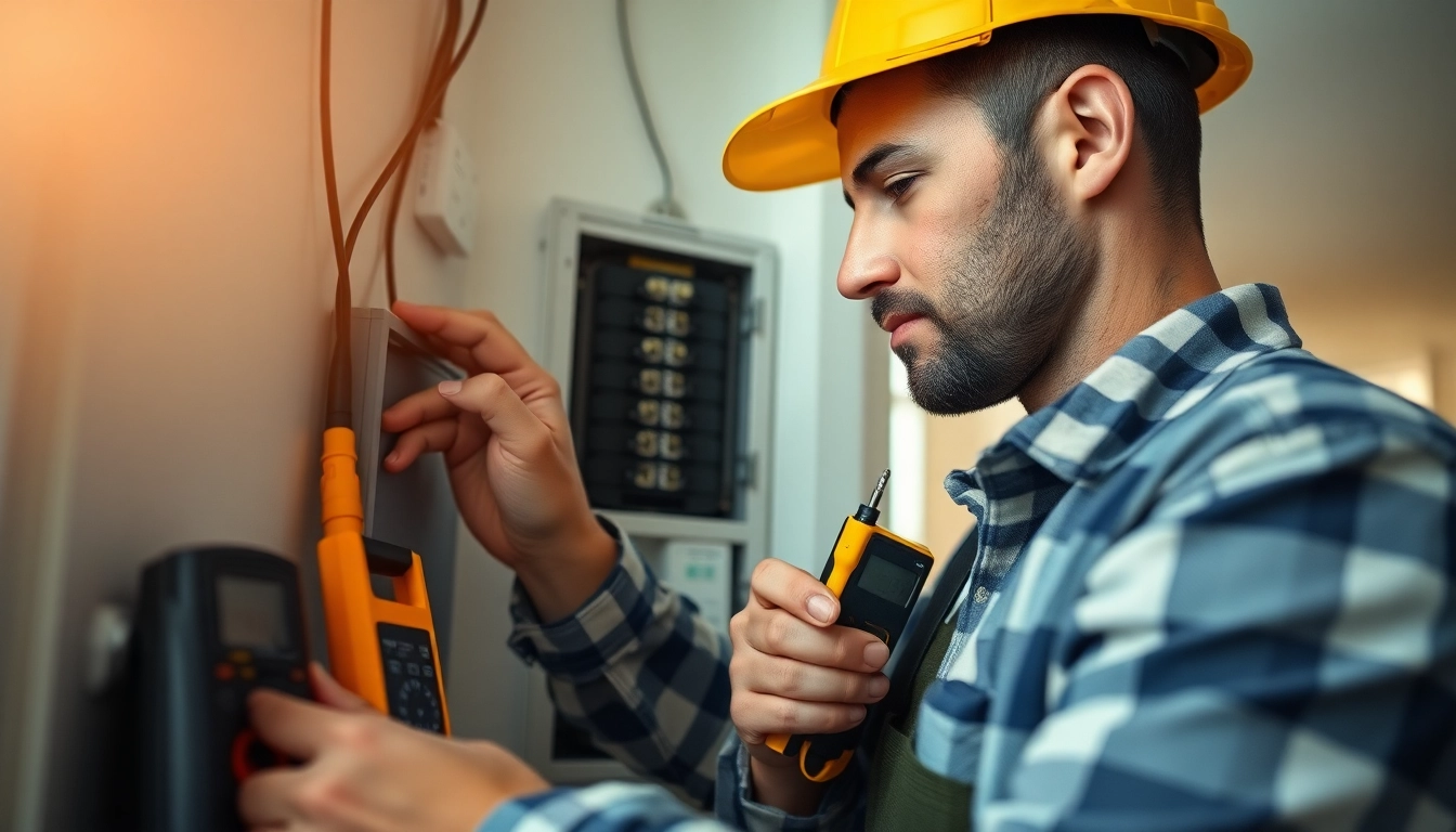 Ensure your Electrical Service meets safety standards with an expert inspecting a circuit panel.