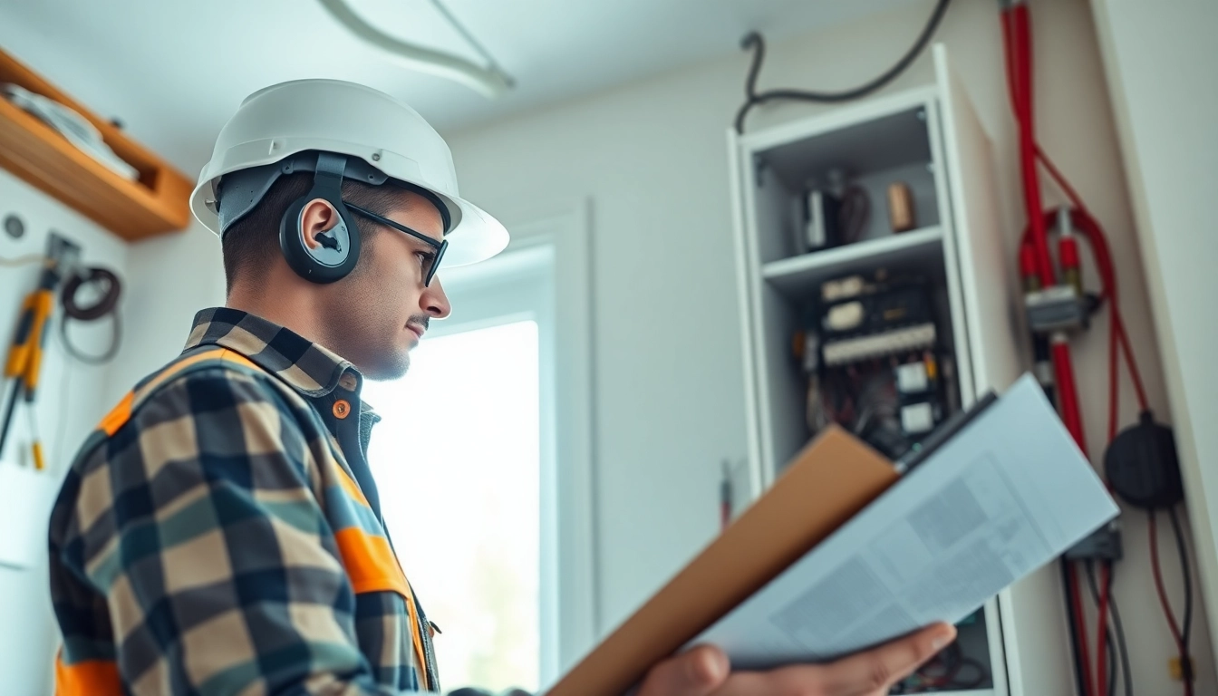 Ensure safe Electrical Service with a skilled technician inspecting wiring in a residential setting.