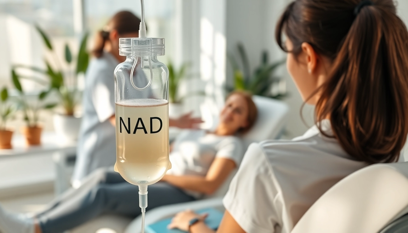 NAD IV therapy session highlighting benefits of what is nad iv therapy in a calming clinic environment.