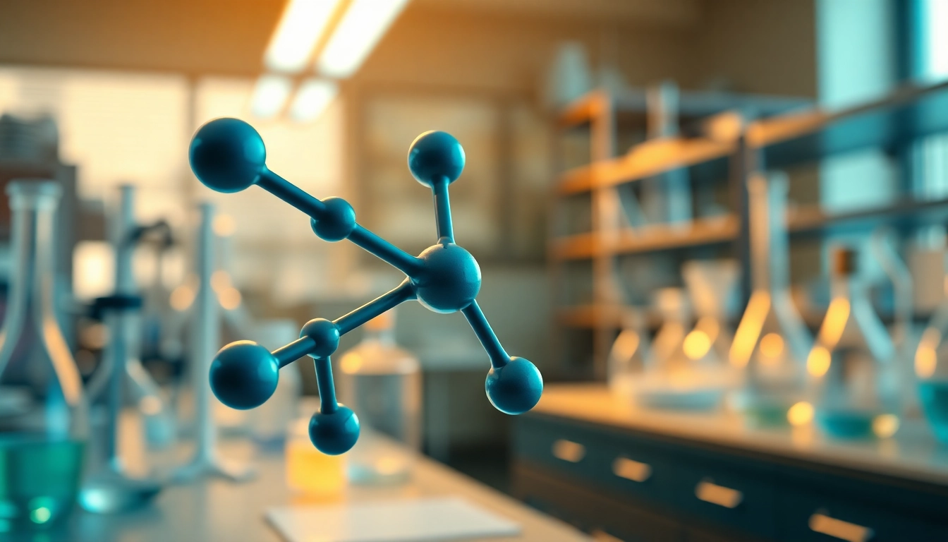 Amino Acid molekül yapısının ayrıntılı gösterimi ve laboratuvar ortamı