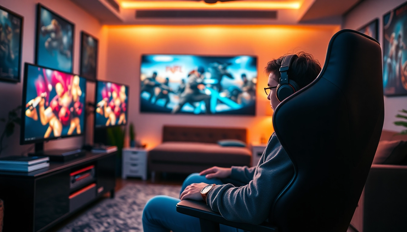 Permainan game online yang menarik dalam suasana gaming modern dan nyaman.