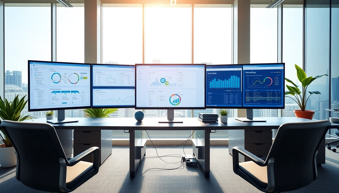 Showcasing cloud infrastructure and DevOps services optimization in a professional office setting.