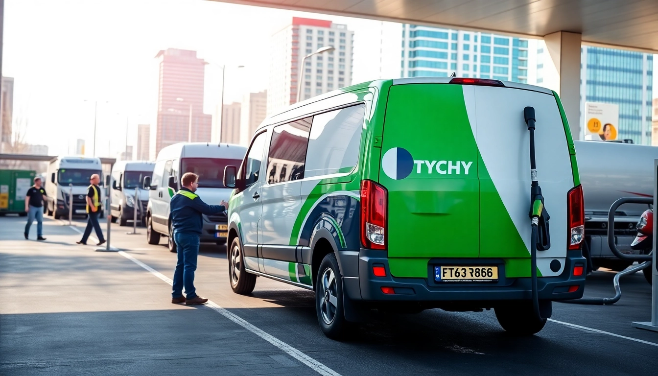 Dostarczanie paliwa Tychy w akcji - profesjonaliści tankujący pojazdy w mieście.