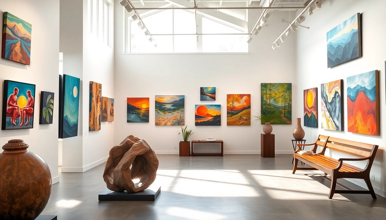 Visitors admire captivating artworks at local art galleries Calgary.